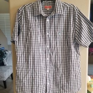 Massimo Plaid short Sleeve dress shirt